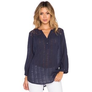 Joie cotton blouse with crochet detail. Excellent condition. S